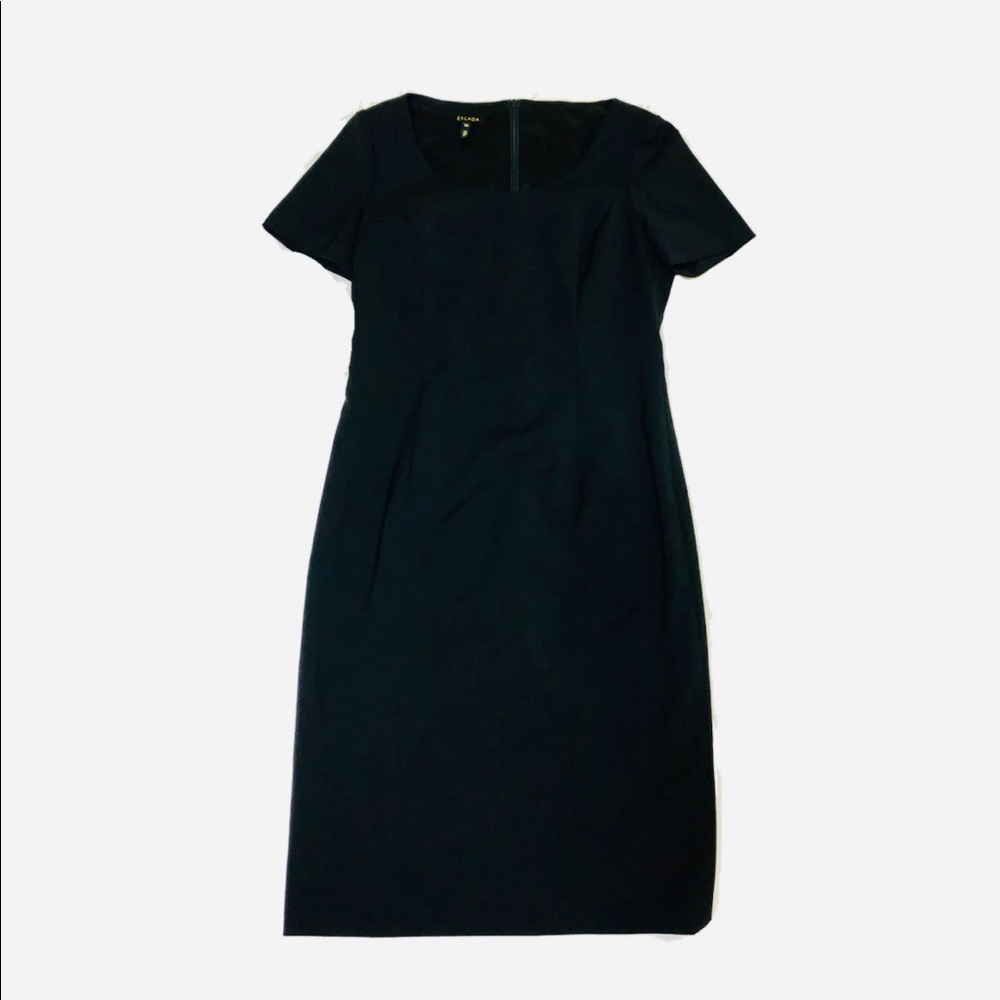 ESCADA Women’s Solid Black A Line Dress 36
